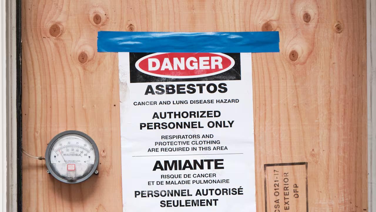 Poster about the Danger of Asbestos